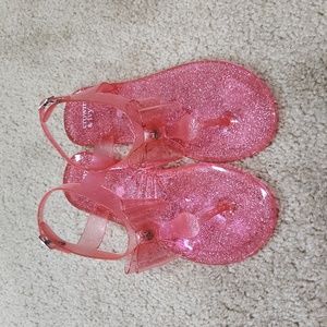 Girls pink sparkly sandals